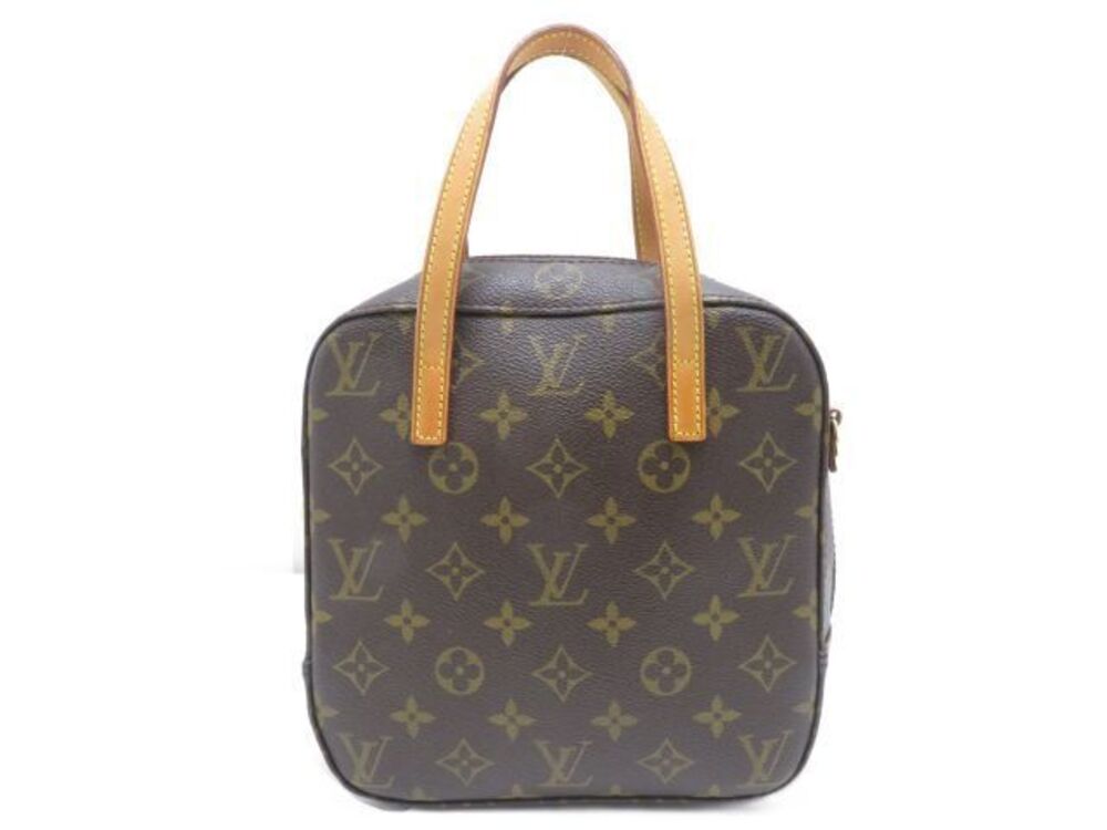 LOUIS VUITTON Spontini Monogram Bag Shoulder Canvas Brown